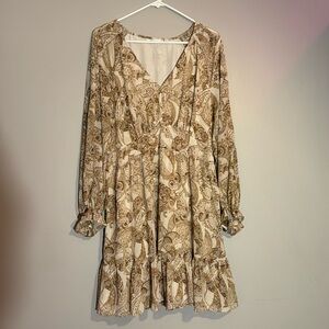 Floral paisley vintage style prairie dress